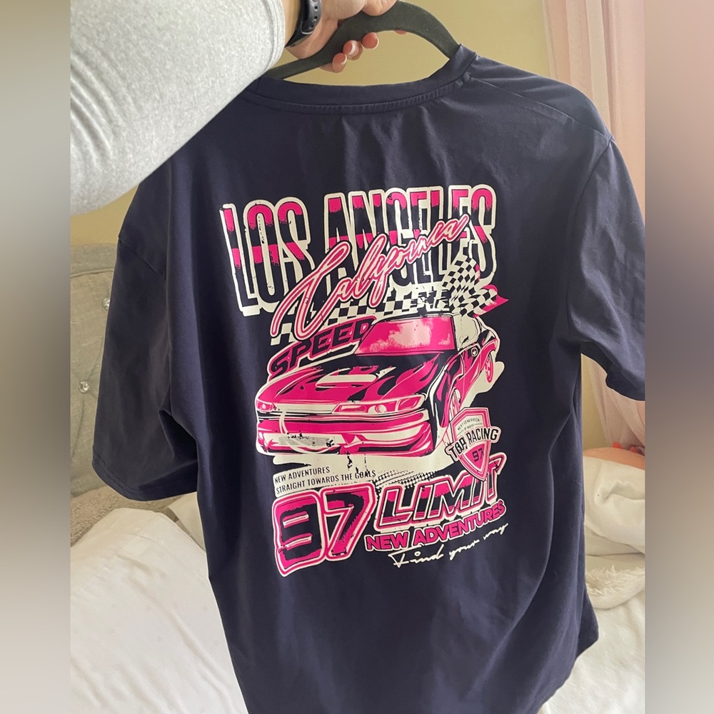 Manfinity Men Plus Car & Letter Graphic Tee Size S